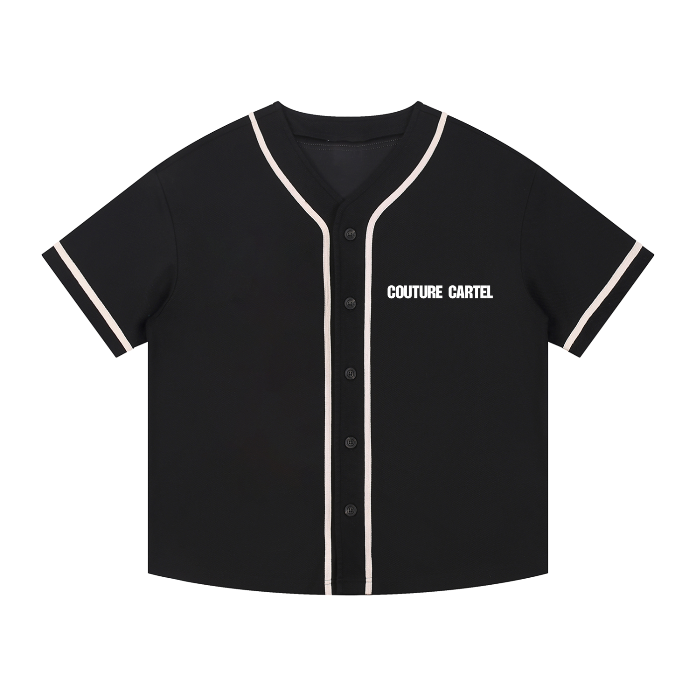 Contrast Piped Button-Up Jersey