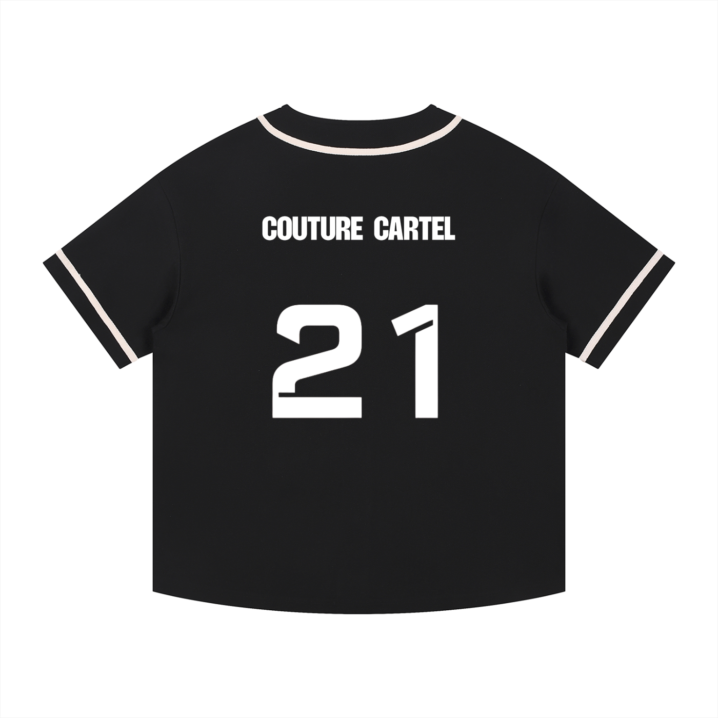 Contrast Piped Button-Up Jersey