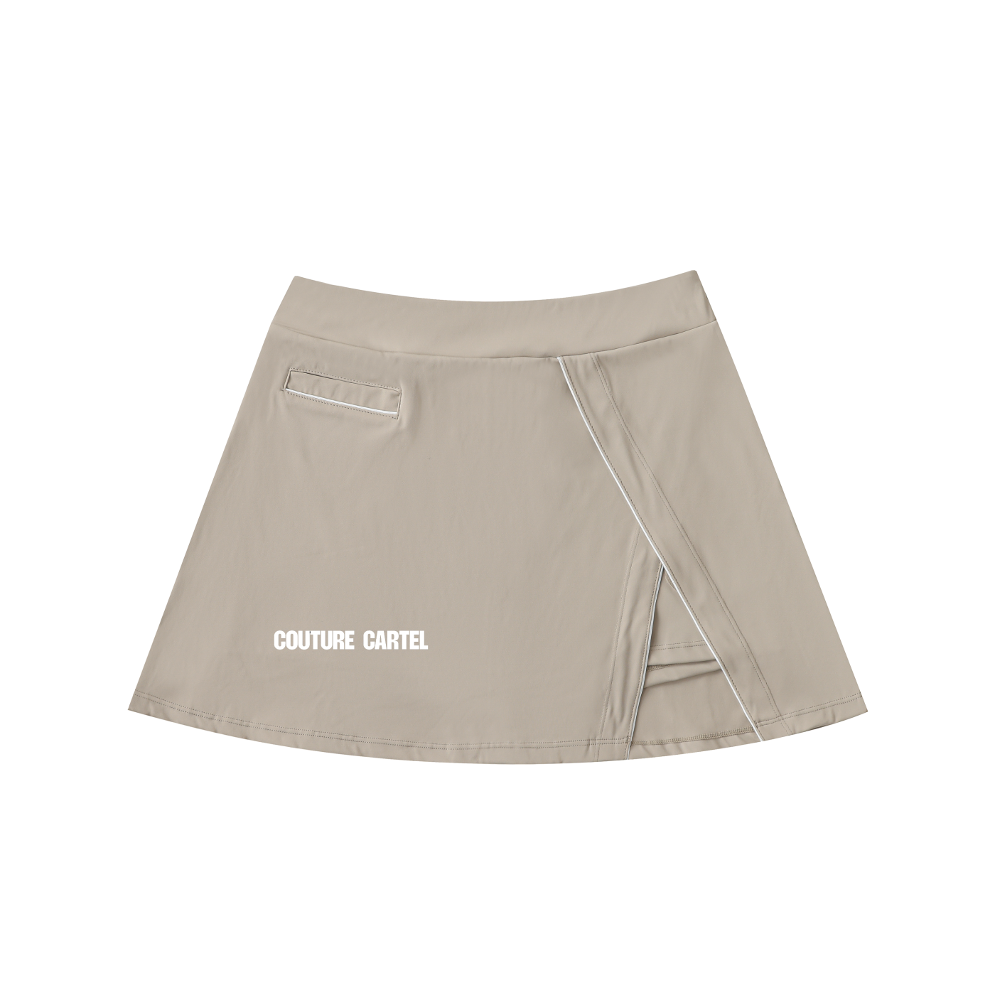 High-Waist Pocketed A-Line Skirt