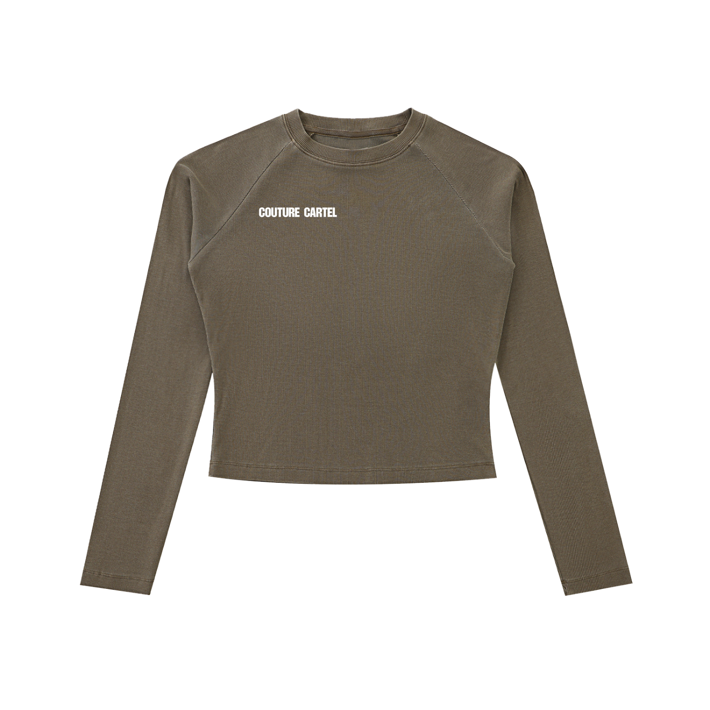 Dyed Washed Raglan Long Sleeve Slim T-Shirt