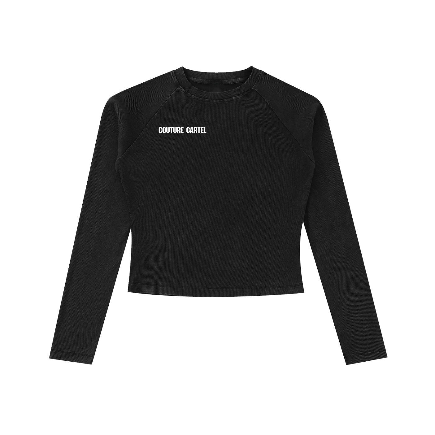 Dyed Washed Raglan Long Sleeve Slim T-Shirt