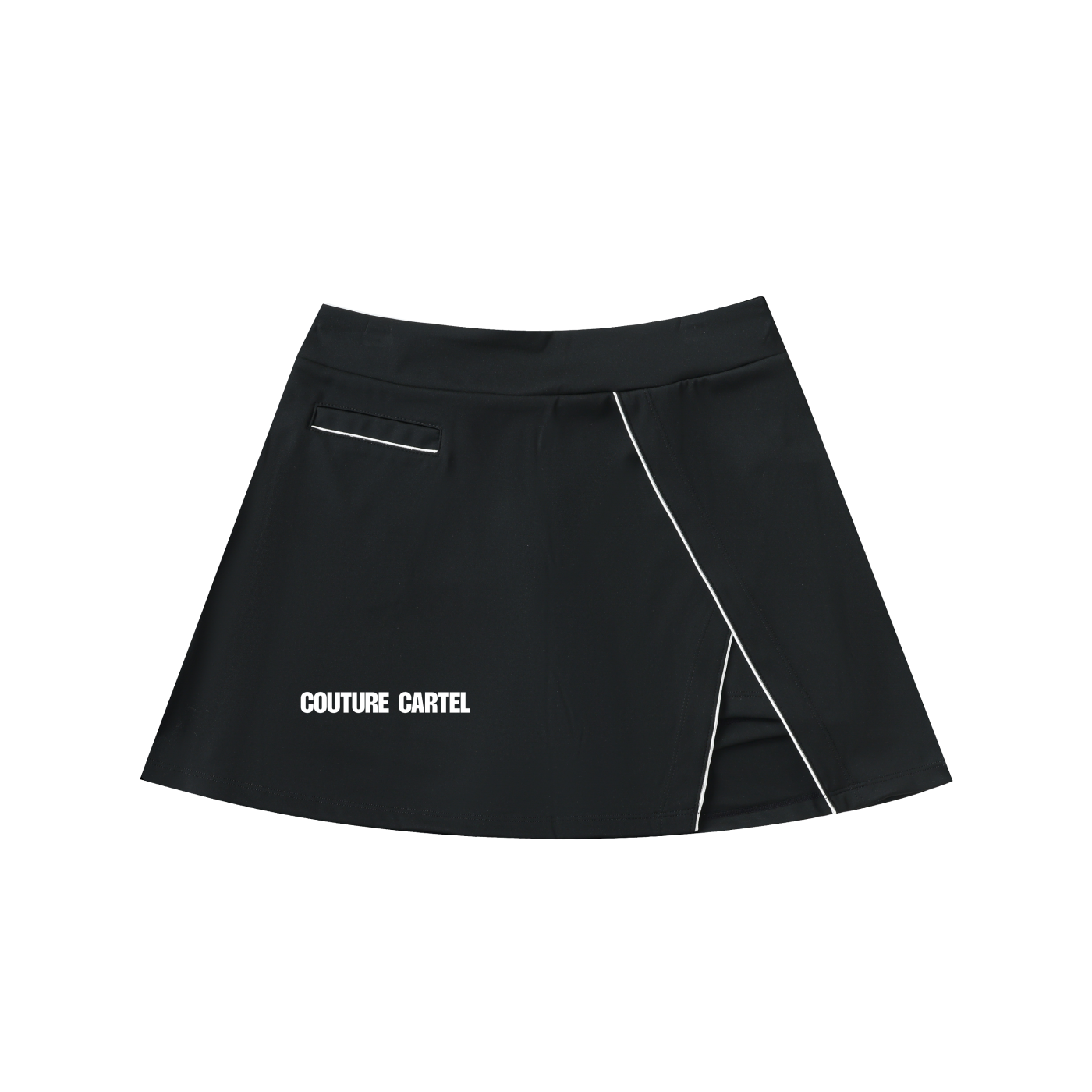High-Waist Pocketed A-Line Skirt