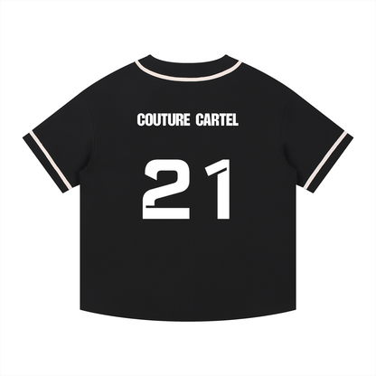 Contrast Piped Button-Up Jersey