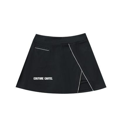 High-Waist Pocketed A-Line Skirt