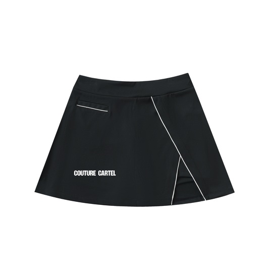 High-Waist Pocketed A-Line Skirt